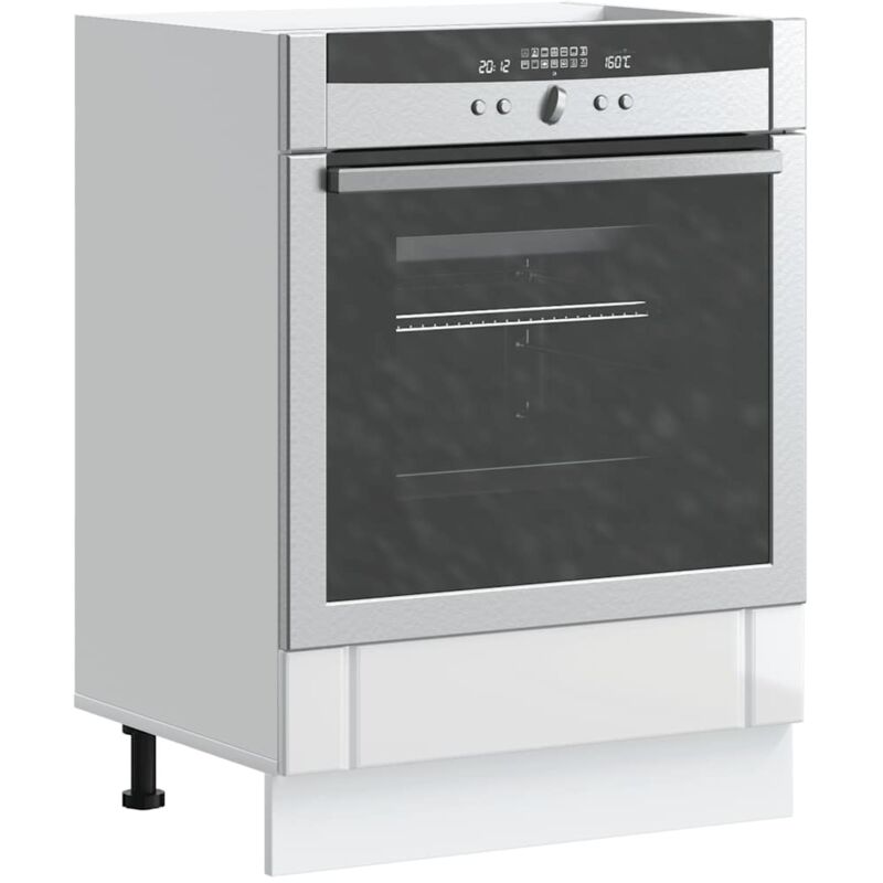 foto del prodotto armadio forno lucca bianco lucido in legno multistrato vidaxl