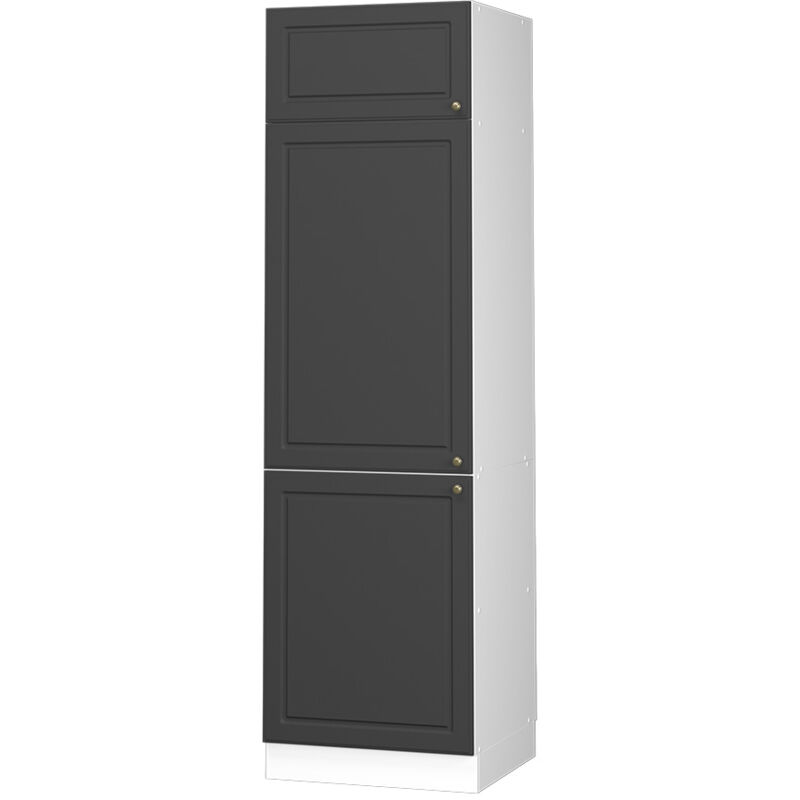 foto del prodotto armadio frigorifero fame line, antracite oro, 60 cm, vicco
