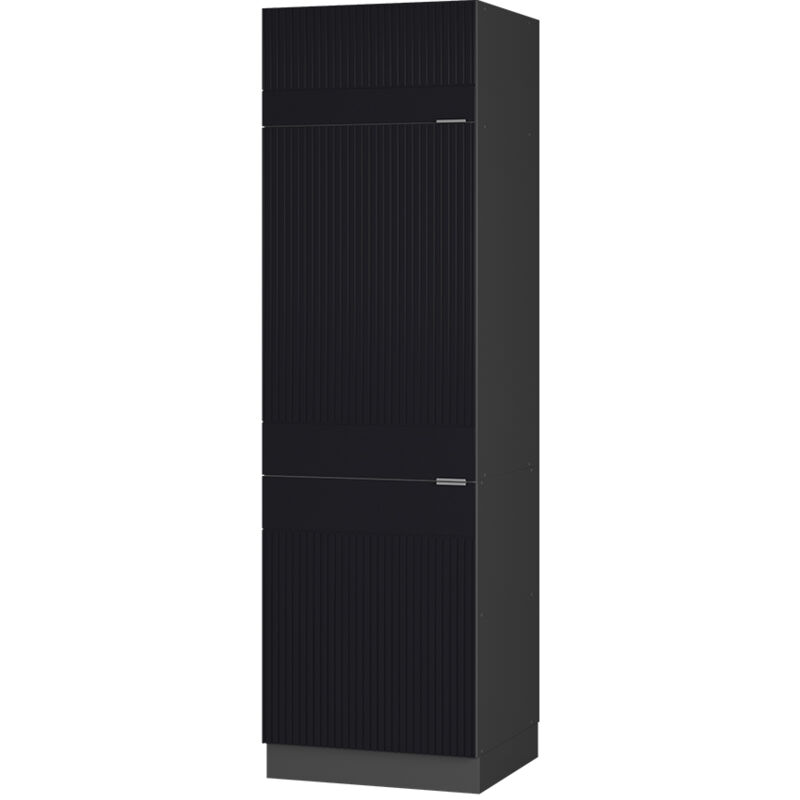 foto del prodotto armadio frigorifero fame line, nero a righe, 60 cm vicco