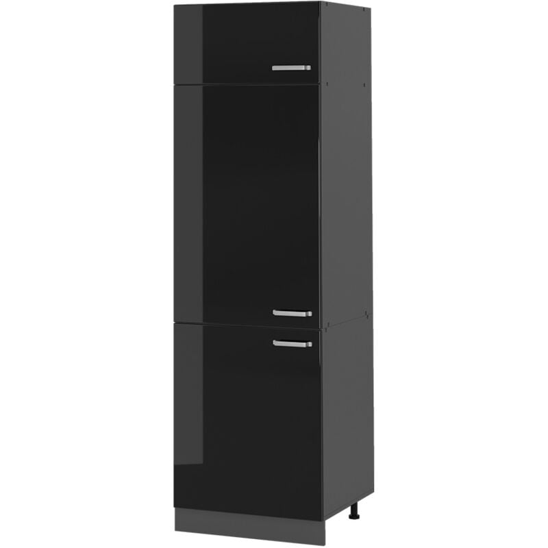 foto del prodotto armadio frigorifero r line, nero lucido, 60 cm, vicco