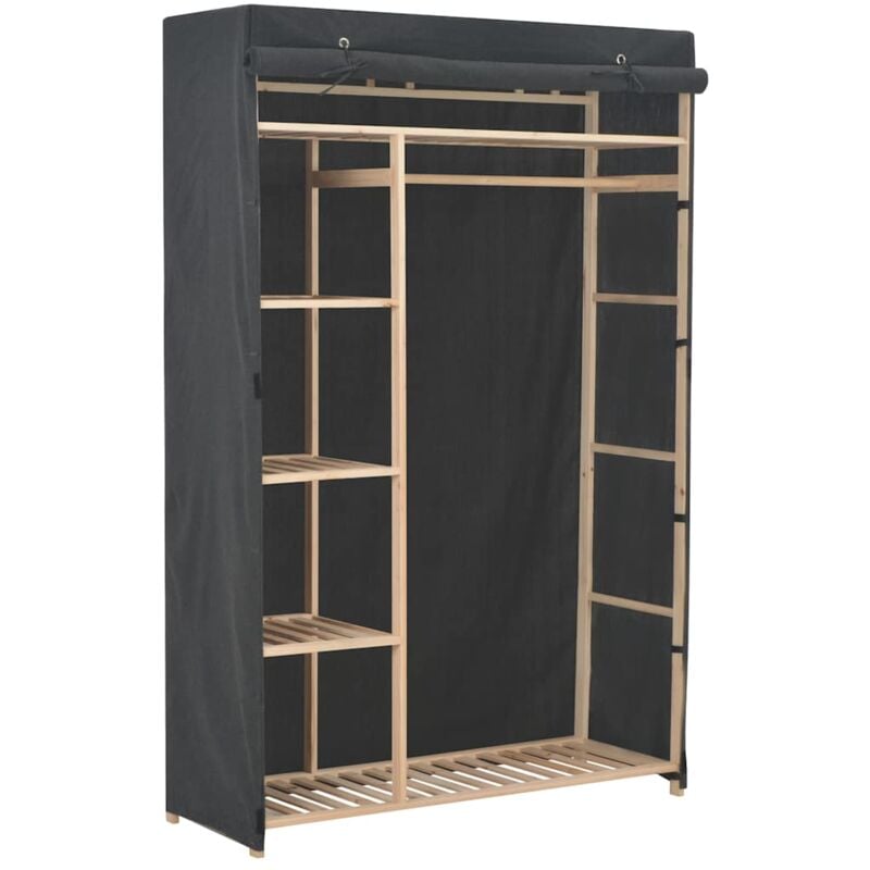 foto del prodotto armadio grigio 110x40x170 cm in tessuto vidaxl