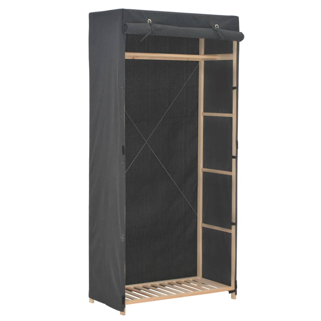 foto del prodotto armadio grigio 79x40x170 cm in tessuto cod mxl 58587