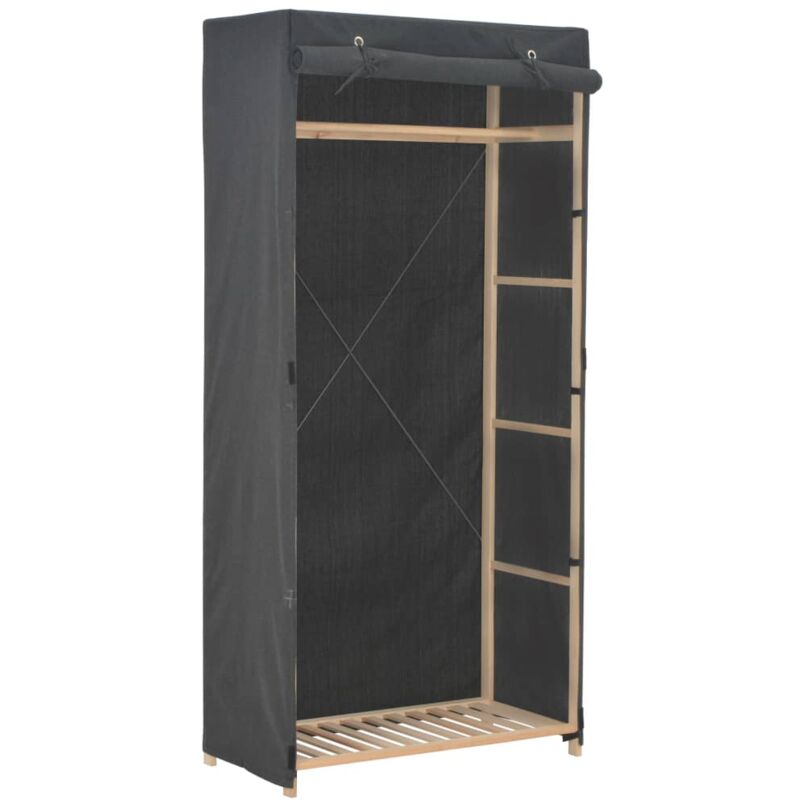 foto del prodotto armadio grigio 79x40x170 cm in tessuto vidaxl