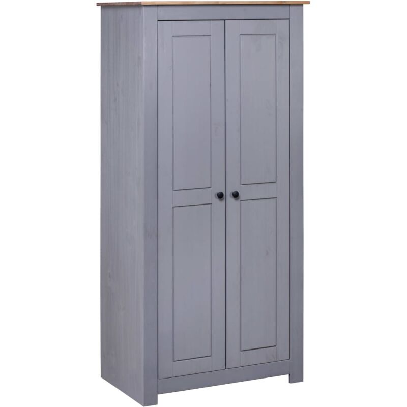 immagine 0 del prodotto armadio grigio 80x50x171,5 cm legno massello pino panama range vidaxl