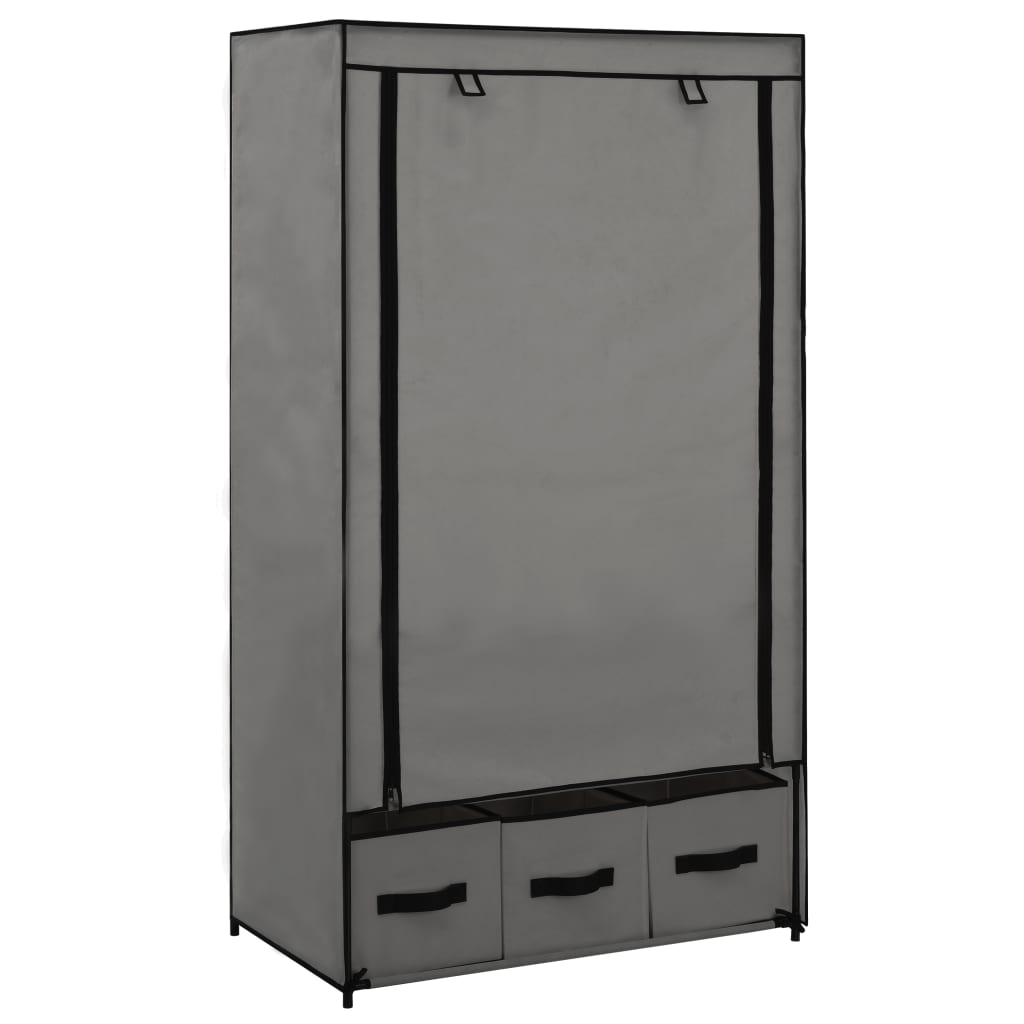 foto del prodotto armadio grigio 87x49x159 cm in tessuto vidaxl