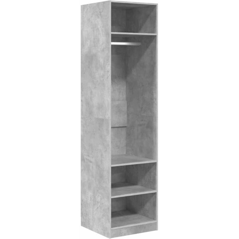 foto del prodotto armadio grigio cemento 50x50x200 cm in legno multistrato vidaxl