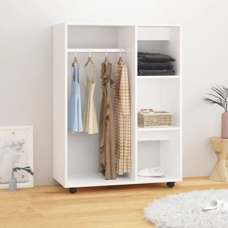 foto del prodotto armadio grigio lucido 80x40x110 cm in truciolato colore bianco