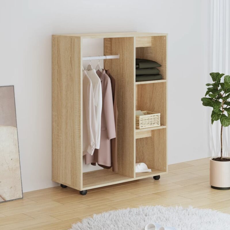 foto del prodotto armadio grigio lucido 80x40x110 cm in truciolato colore marrone