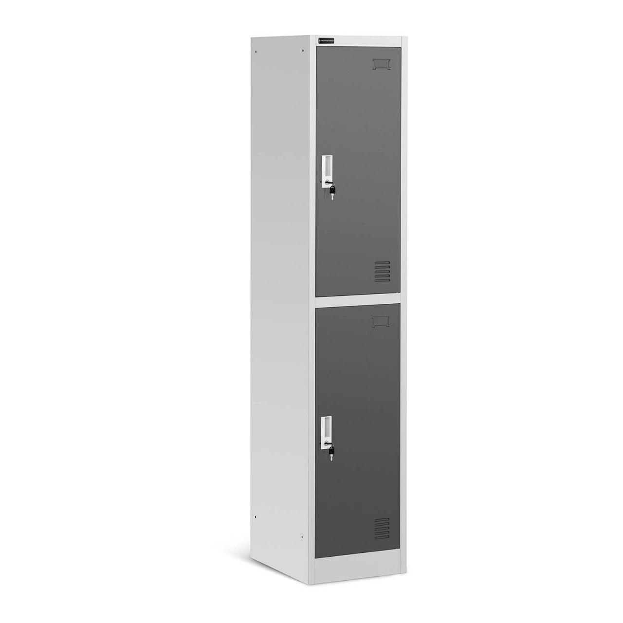 foto del prodotto armadio guardaroba 2 vani 2 ripiani portata 80 kg grigio 14 0000474