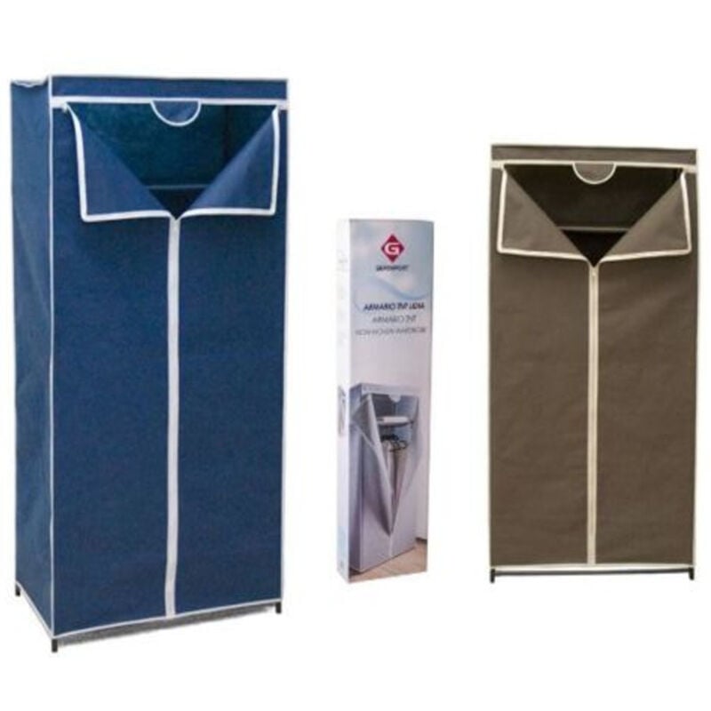 foto del prodotto armadio guardaroba tessuto appendiabiti acciaio smontabile abiti ripiano trade shop traesio