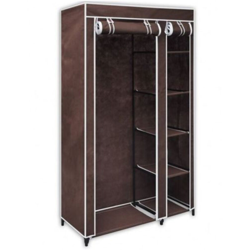 foto del prodotto armadio guardaroba tessuto tnt 110x46xh175cm cabina appendiabiti acciaio trade shop traesio