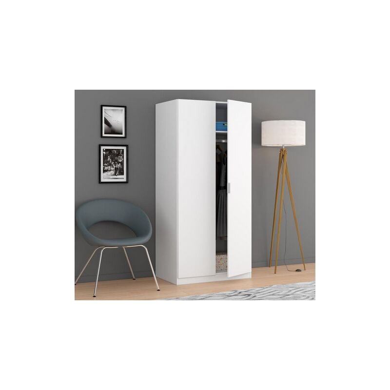 foto del prodotto armadio in kit due ante cm. 81x52x180h bianco o rovere