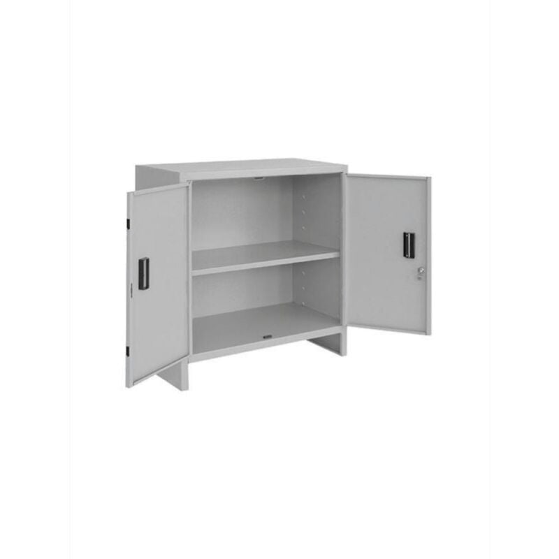 foto del prodotto armadio in lamiera basso 80x40x80h cm con 1 ripiano colore grigio ral 7035