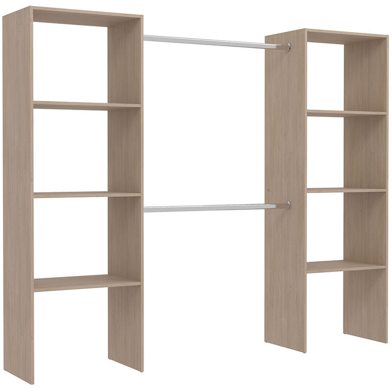 foto del prodotto armadio in legno, 6 ripiani, 2 armadi 220x40x180 elysee