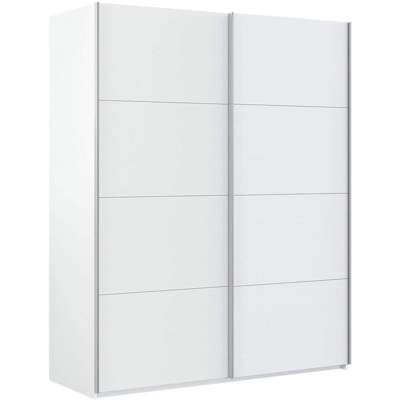 foto del prodotto armadio in legno con 2 ante scorrevoli bianco laccato h 220 cm made in italy small