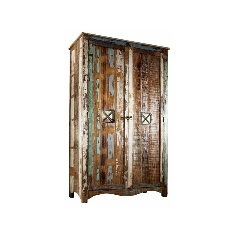 foto del prodotto armadio in legno di legno riciclato 118x60x198 multicolore laccato nature of spirit 42