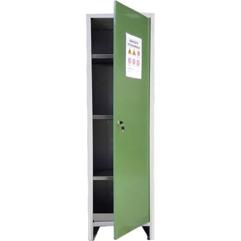 foto del prodotto armadio in metallo per deposito fitofarmaci alto 1 anta cm 179.5x50x40 l500