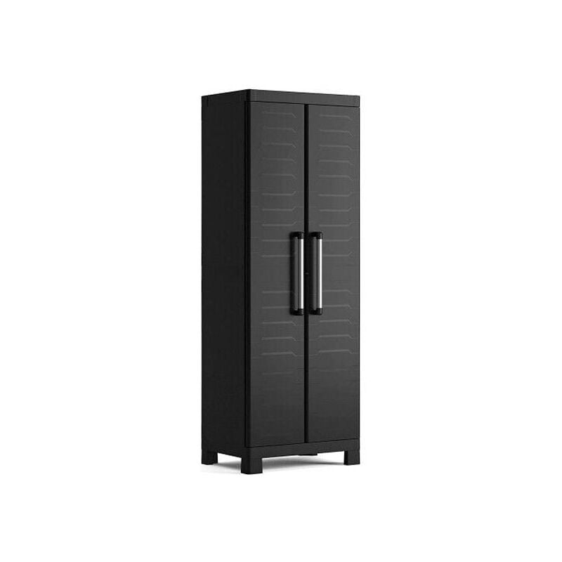 foto del prodotto armadio in resina 4 ripiani 65x45x182 cm keter detroit portascope nero