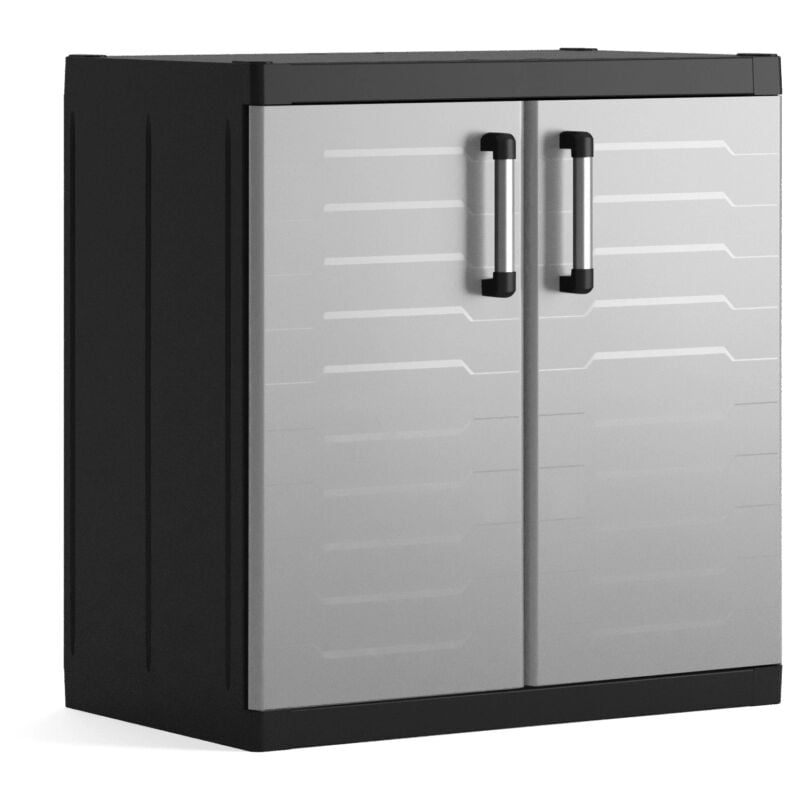 foto del prodotto armadio in resina basso keter detroit xl grigio, 89x54x93 cm