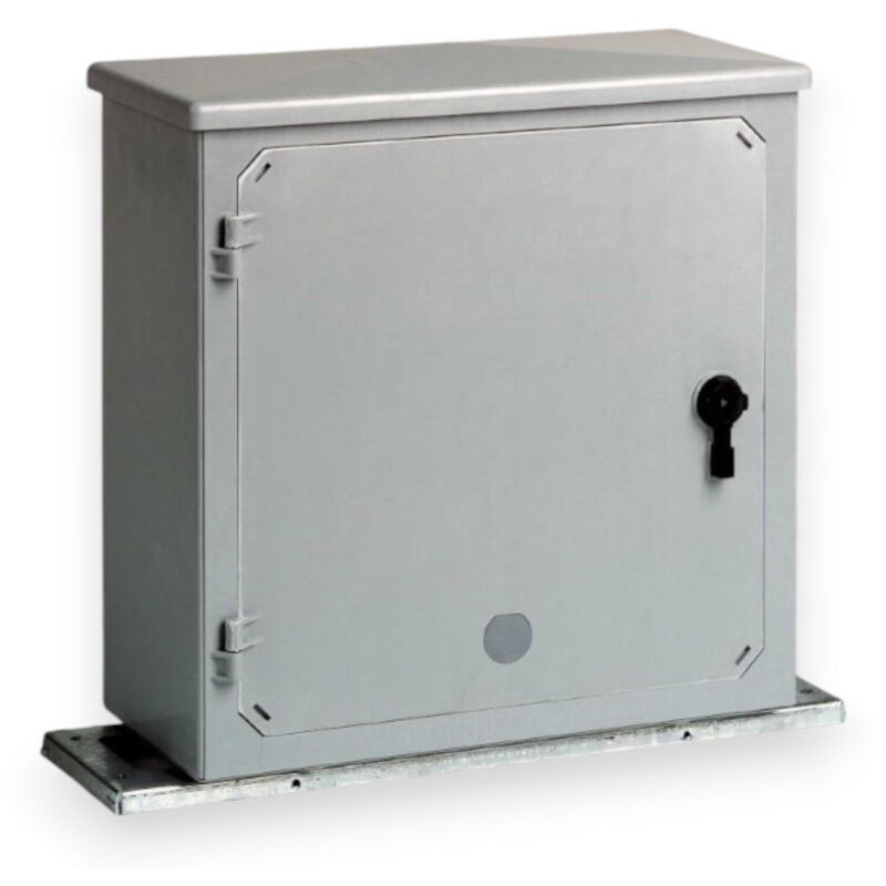 foto del prodotto armadio in resina con serratura chiusura ip44 per contatori fino a 20kw dimensioni 57x23,5x60 cm montaggio a parete o terra