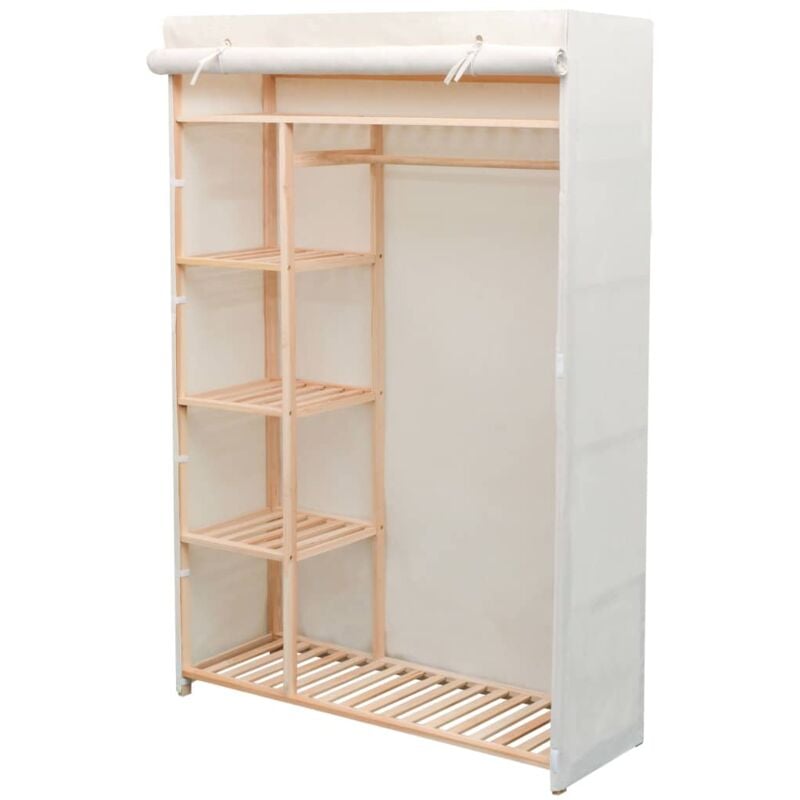 foto del prodotto armadio in stoffa e legno di pino 110x40x170 cm vidaxl
