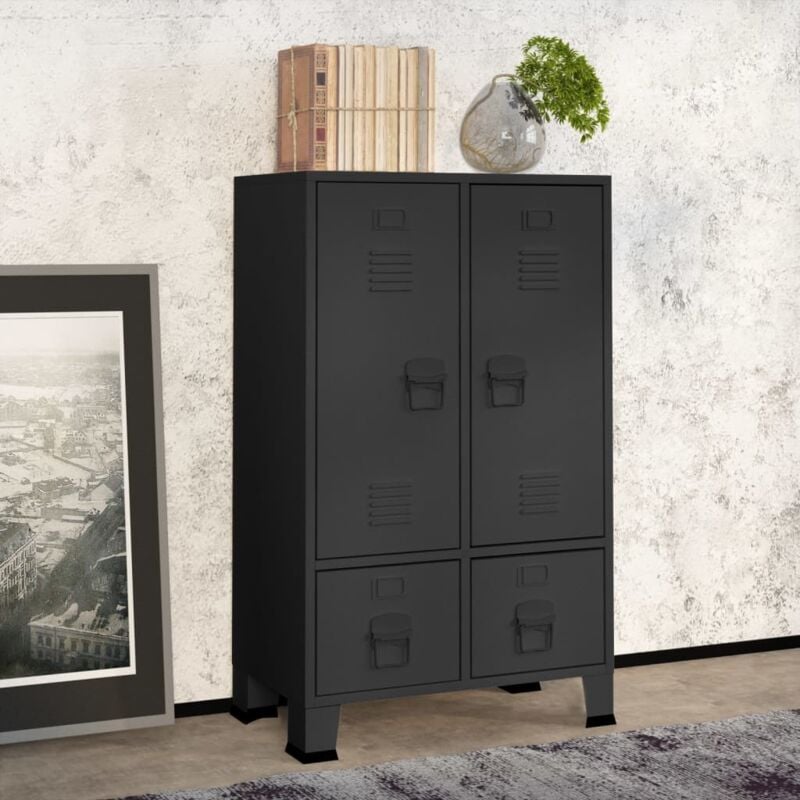 foto del prodotto armadio industriale antracite 67x35x107 cm in acciaio vidaxl