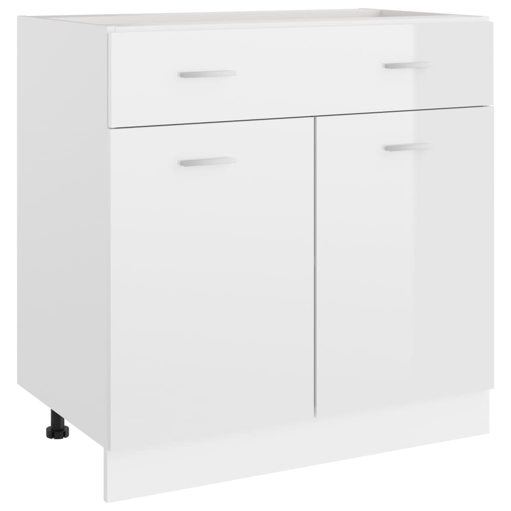 foto del prodotto armadio inferiore cassetto bianco lucido 80x46x81,5 multistratocod mxl 97315