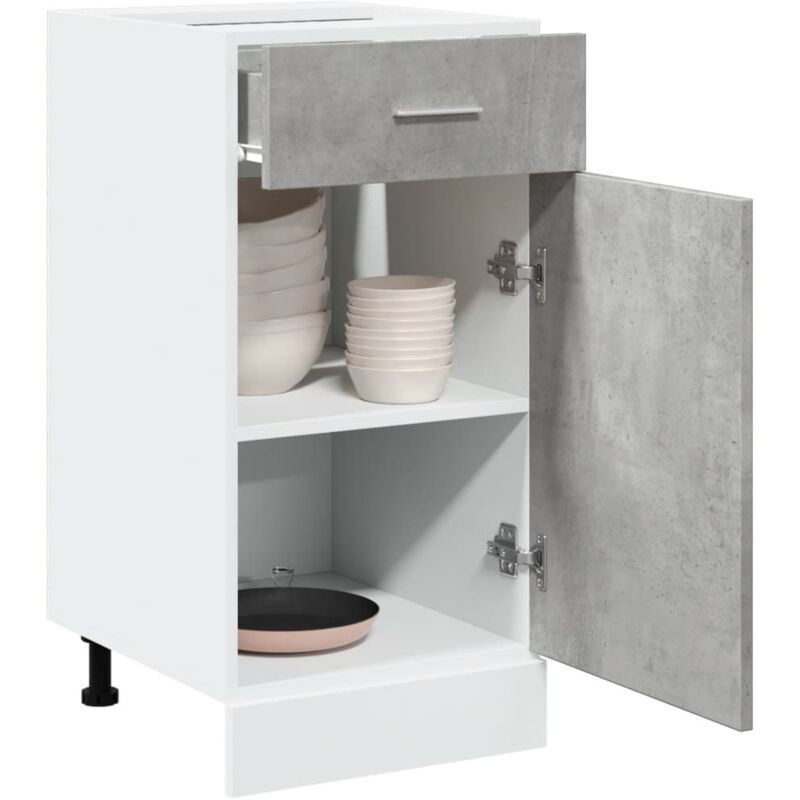 foto del prodotto armadio inferiore cassetto lyon grigio cemento 40x46x81,5 vidaxl