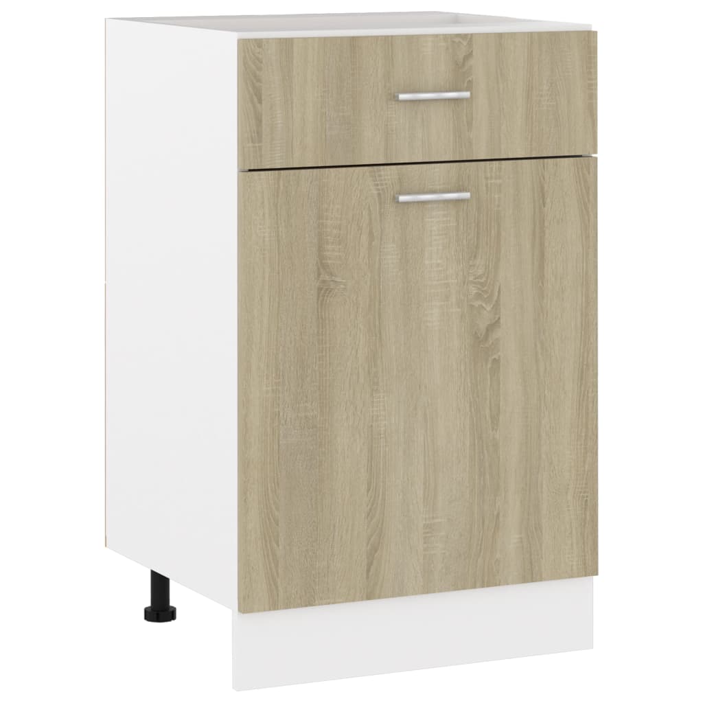 foto del prodotto armadio inferiore cassetto rovere sonoma 50x46x81,5 multistratocod mxl 73187
