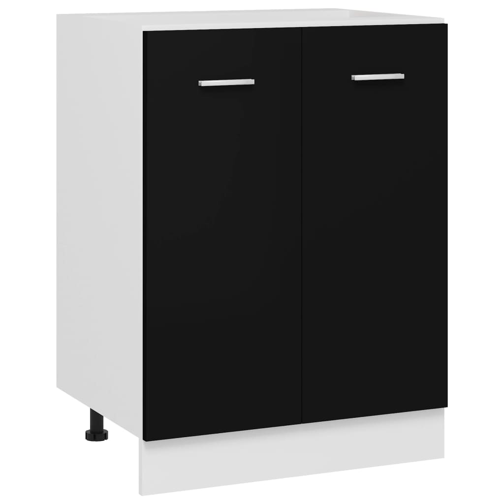 foto del prodotto armadio inferiore nero 60x46x81,5 cm in truciolato cod mxl 71094