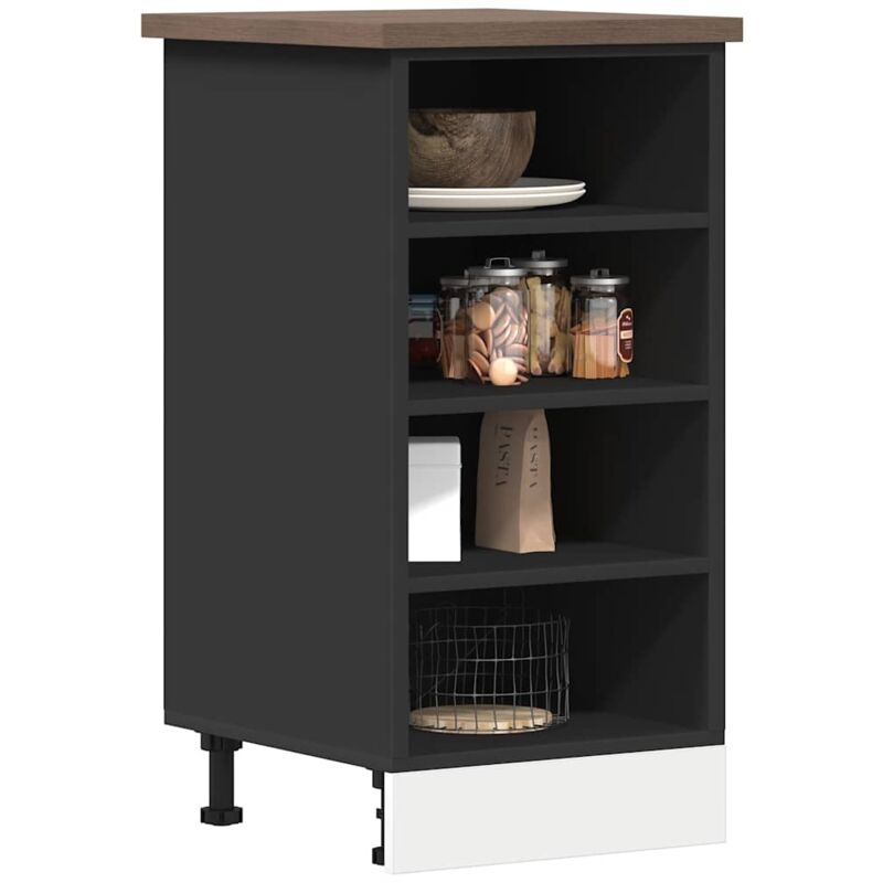 foto del prodotto armadio inferiore riga nero 40x44,5x81,5 cm vidaxl