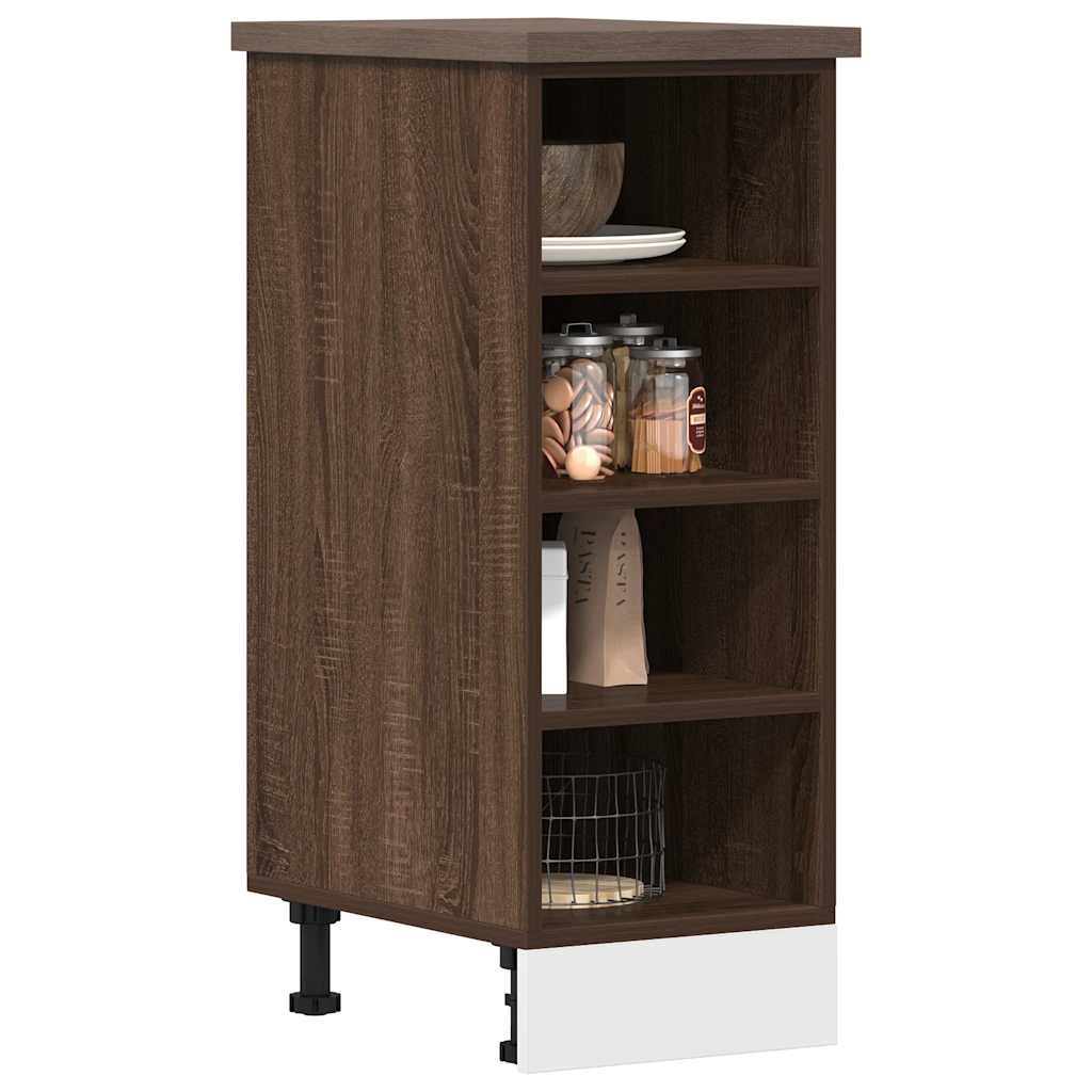 foto del prodotto armadio inferiore â“rigaâ” rovere marrone 30x44,5x81,5 cm