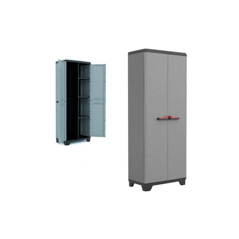 foto del prodotto armadio keter stilo portascope in resina per esterno grigio 68x39xh173 cm