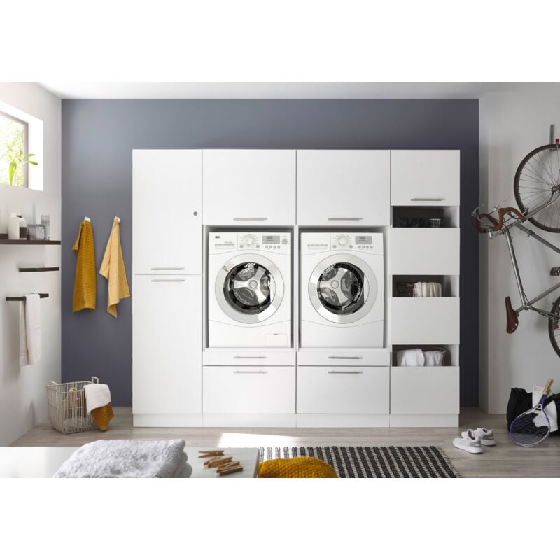foto del prodotto armadio lavatrice armadio asciugatrice armadio lavanderia 235 cm bianco clara respecta