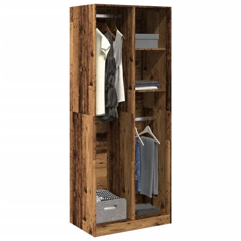 foto del prodotto armadio legno antico 80x50x200 cm in legno multistrato vidaxl