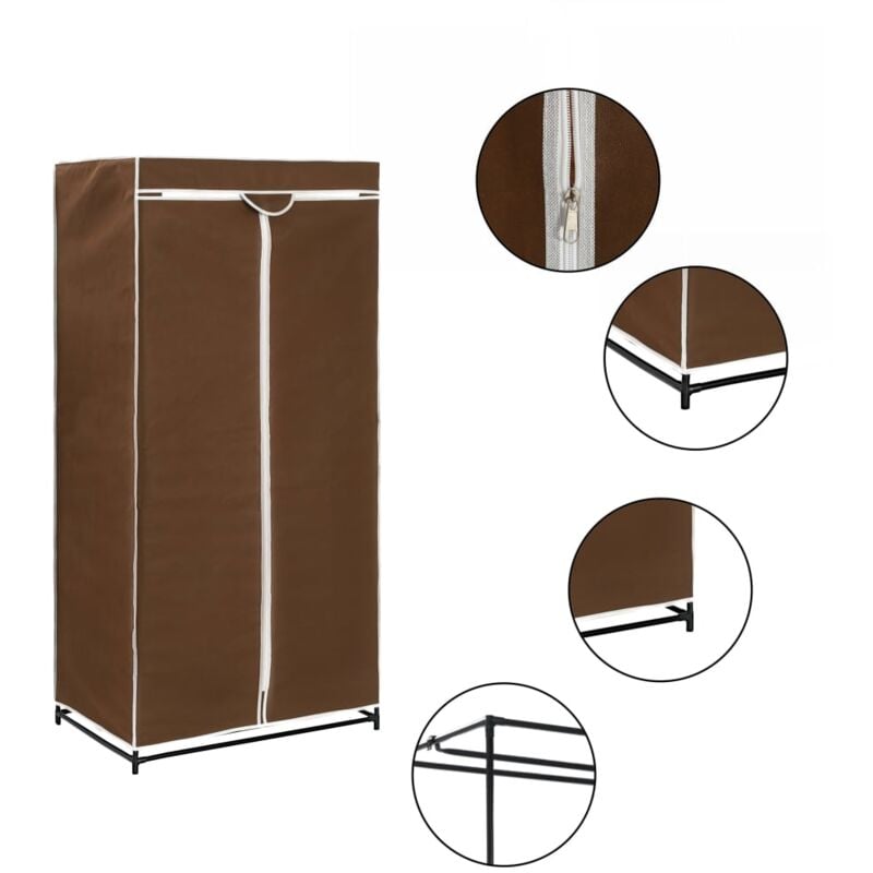 foto del prodotto armadio marrone 75x50x160 cm vidaxl