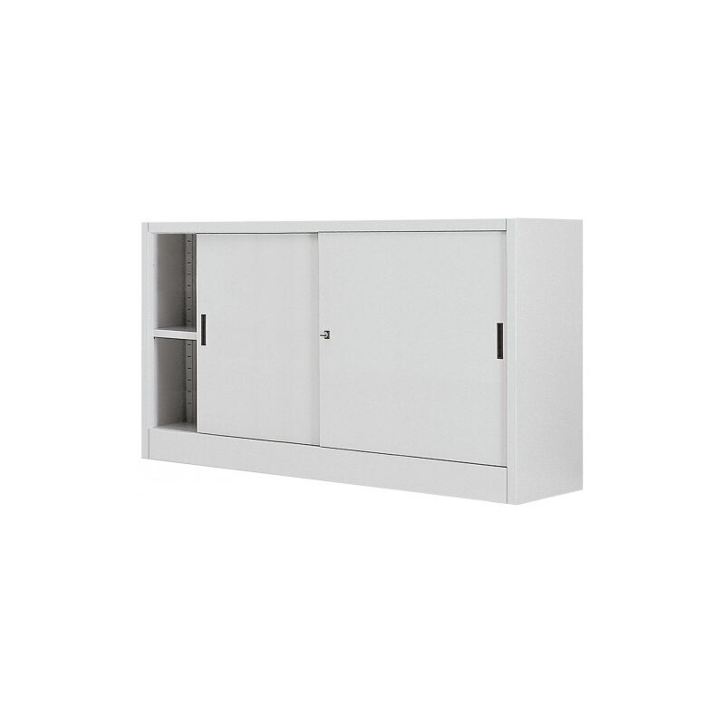 foto del prodotto armadio metallo ante scorrevoli sopralzo 180x45x90 h cm colore grigio