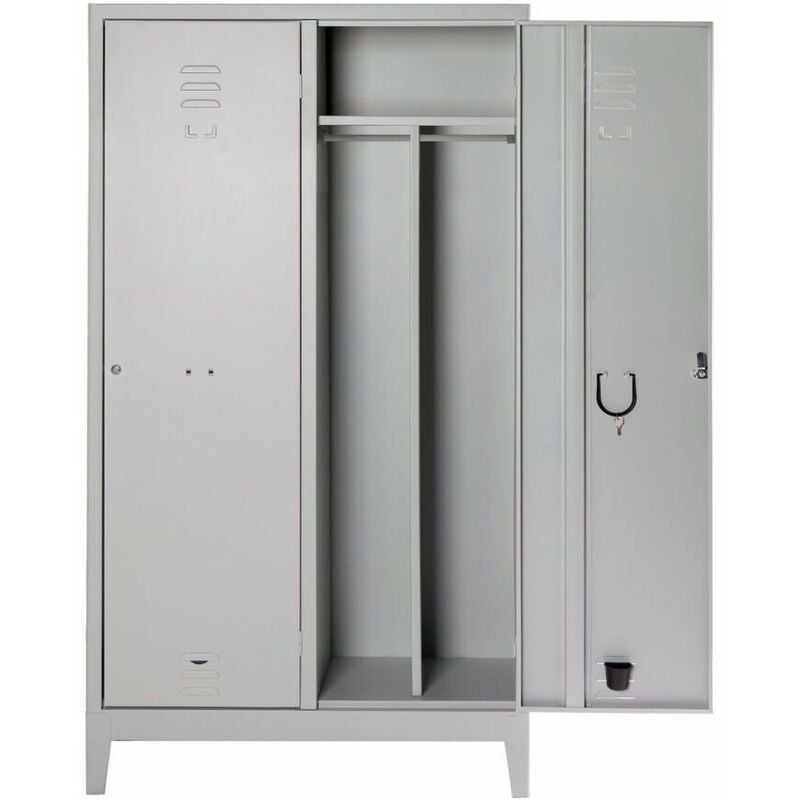 foto del prodotto armadio metallo spogliatoio sporco pulito 80x40x180 cm con serraura a chiave