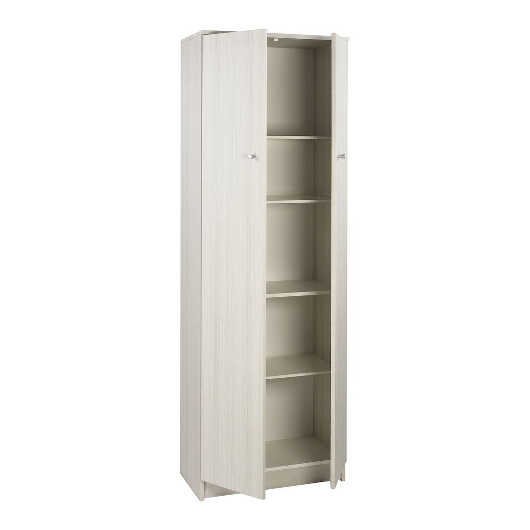 foto del prodotto armadio mobile 2 ante 62x34x183h cm con 3 ripiani in kit di montaggio colore olmo chiaro