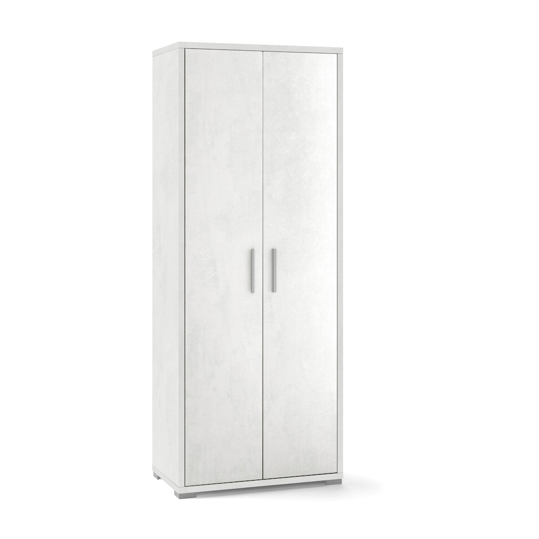 foto del prodotto armadio mobile 2 ante 71x41x182h cm in kit di design colore ossido bianco