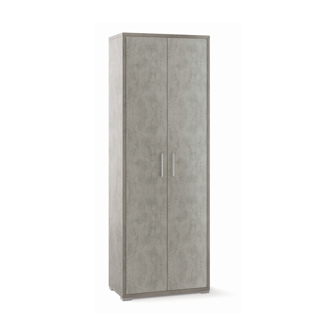 foto del prodotto armadio mobile 2 ante 71x41x199h cm in kit di montaggio colore cemento