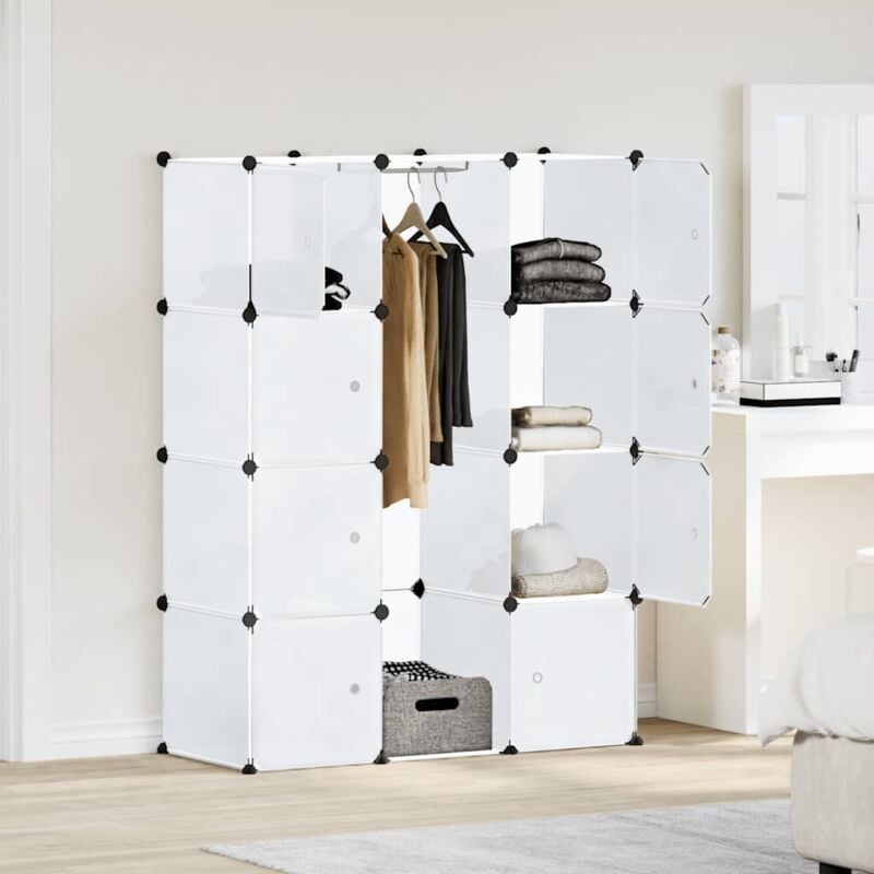 foto del prodotto armadio modulare con 9 scomparti 109x36,5x143 cm bianco vidaxl