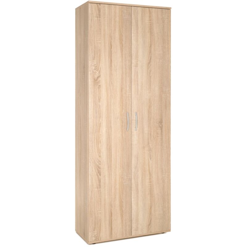 foto del prodotto armadio multifunzione in mdf effetto quercia 70x187x34 cm