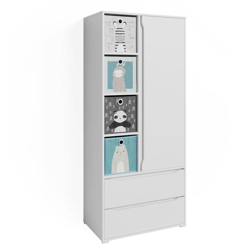 foto del prodotto armadio multifunzione ruben, bianco, 80 x 189.9 cm vicco