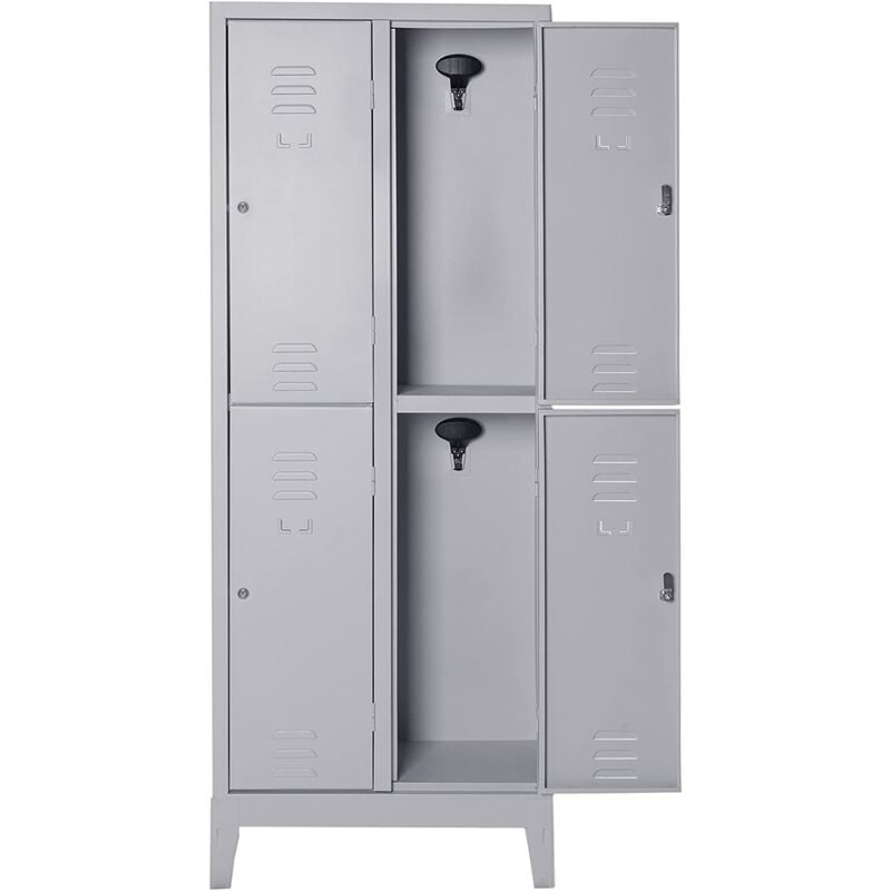 foto del prodotto armadio multipli spogliatoio 4 posti 69x33x180 cm con serratura