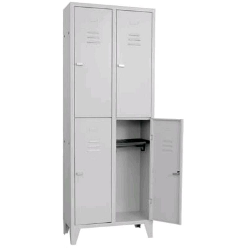 foto del prodotto armadio multispogliatoio montato prometal verniciato grigio posti 4 h.mm 1795 mm 680x350 1 pz