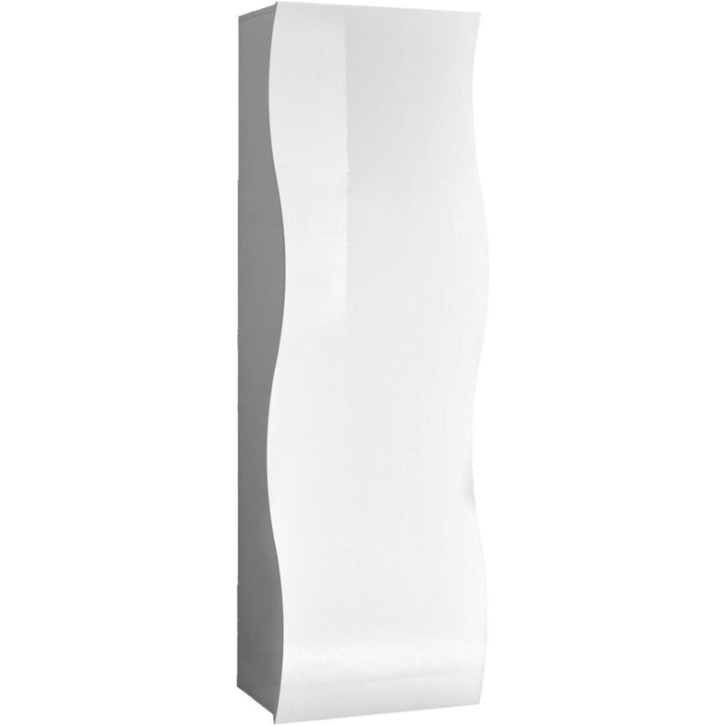 foto del prodotto armadio multiuso 1 anta azalea, porta scarpe 1 ripiano, mobile multifunzione, 100 made in italy, cm 63x40h187, bianco lucido dmora