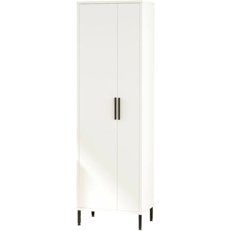 foto del prodotto armadio multiuso 1 anta columba, mobile multifunzionale, mobiletto scarpiera, guardaroba porta scarpe, 50x36 h165 cm, bianco dmora