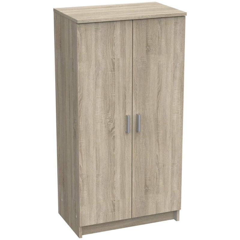 foto del prodotto armadio multiuso 2 ante abram, mobile multifunzionale, mobiletto scarpiera, guardaroba porta scarpe, 55x35 h108 cm, rovere dmora