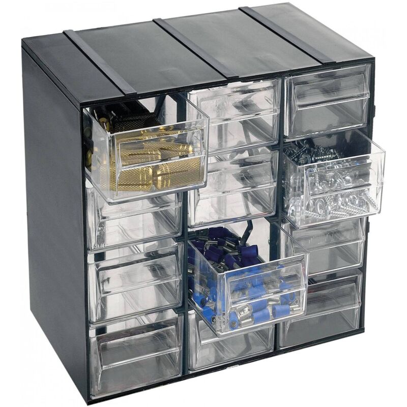 foto del prodotto armadio multiuso 2 ante adorata, armadietto porta minuteria, mobile per contenitori portautensili, 100 made in italy, antracite, 19x14h23 cm dmora
